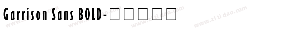 Garrison Sans BOLD字体转换